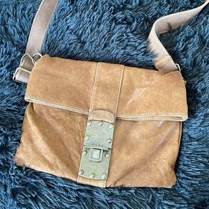 Vintage Banana Republic lamb skin  crossbody with heavy metal hardware
